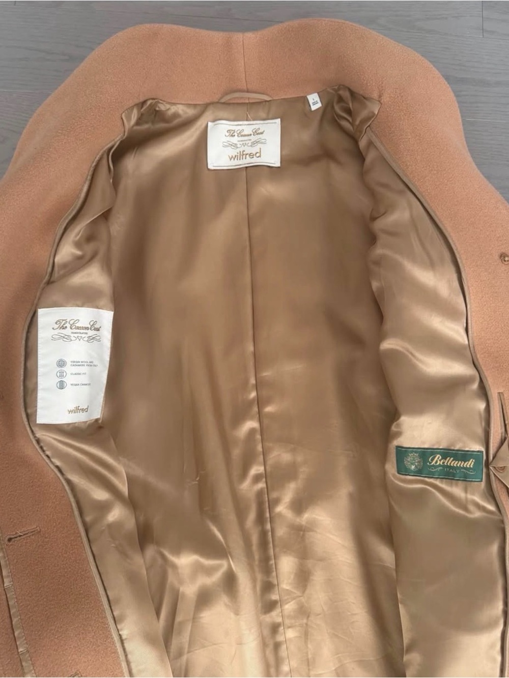 WILFRED Aritzia Cocoon Coat – Camel – Knee Length- Size L - Picture 2 of 4